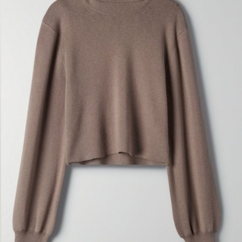 Wilfred Taupe Cowl Neck Sweater